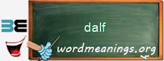 WordMeaning blackboard for dalf